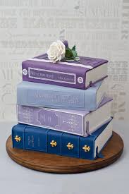 Stack Of Books Wedding Cake Book Cakes Book Cake Themed Cakes