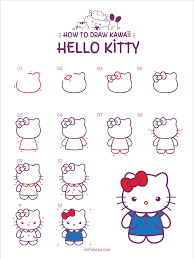 Learn how to draw kitty easy pictures using these outlines or print just for coloring. How To Draw Hello Kitty Easy Step By Step Tutorial For Kids Beginners