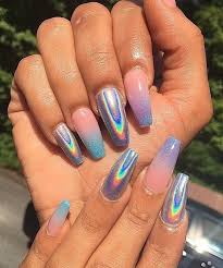 Fake nail honey press short summer women clear full nail doppler lcd handlebar switch safe makeup brands. Silver Coffin Summer Nails And Acrylic Nails Image 7117776 On Favim Com
