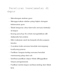 Please fill this form, we will try to respond as soon as possible. Peraturan Keselamatan Di Dapur