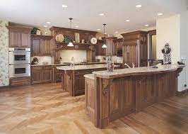 Immediately it is worth saying that if coloristic saturation of the space is necessary, then paint should be used that will withstand a single palette of floor, ceiling and walls. Color Palette Maple Floors With Walnut Cabinets Walnut Kitchen Cabinets Walnut Cabinets Modern Walnut Kitchen