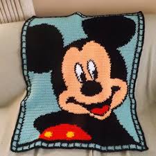 Mickey The Mouse Crochet Baby Blanket Crochet Mickey Mouse Crochet Blanket Patterns Mickey Mouse Blanket