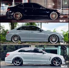 Mercedes W204 Stance R20 Modified Mitsubishi Lancer Evolution Mercedes Honda Civic Si