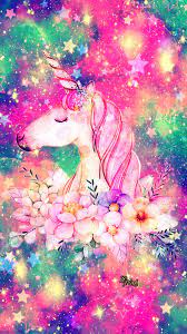 Floral Unicorn Galaxy Wallpaper Androidwallpaper Iphonewallpaper Wallpaper Galaxy Sparkle Glitt Wallpaper Pelangi Wallpaper Iphone Lucu Wallpaper Unicorn