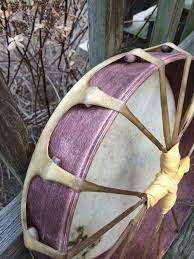 Crystal Drum Elk Hide 14 Ceremonial Frame Drum With 16 Shiva Lingam Crystals Hand Drum Frame Drum Hand Drum Native American Drums