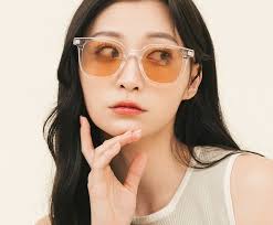 Xuejian's White Light Dance │Frost White Brown Korean Trend Frame  Transparent Sunglasses │UV400 Sunglasses