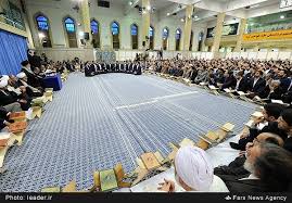 Image result for ‫رهبر انقلاب در مجلس انس با قرآن‬‎