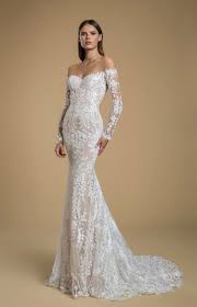 Off The Shoulder Long Sleeve Sequin Sheath Wedding Dress Kleinfeld Bridal In 2020 Wedding Dresses Kleinfeld Long Sleeve Wedding Dress Lace Long Sleeve Mermaid Wedding Dress