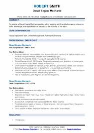 Diesel mechanic national tank service, glendive. Diesel Engine Mechanic Resume Samples Qwikresume