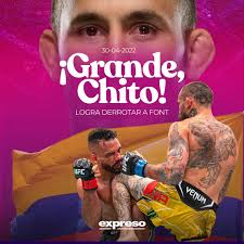 🇪🇨❤ Marlon 'Chito' Vera (@chitoveraufc) ejecutó una pelea a la perfección  y pasó por encima a su rival Rob Font. El ecuatoriano lució sólido y se  perfila como claro contendiente al título