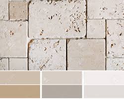 travertine tiles color palette swatches with complimentary