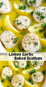 Place saute pan back onto the heat and add 2 tablespoons of unsalted. Lemon Garlic Baked Scallops Keto Wonkywonderful