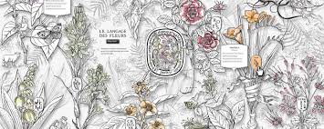 Diptyque Le Langage Des Fleurs Graphic Design Posters Packaging Design Inspiration Floral Illustrations
