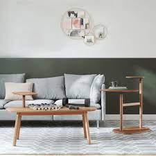Shop for miles white farmhouse shiplap table, american crafted, aged white, wood, 16 x 16 x 22 in. Swivo Coffee Table Shop Modern Coffee Tables Umbra