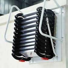 Werkzeug und baumaterial für profis und heimwerker. Wall Mounted Folding Ladder Loft Stairs Attic For Folding Ladder Black 681381556319 Ebay