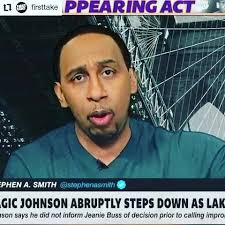 #Repost @firsttake, • • • • • •, “Magic wanted to bring attention to the  nonsense that has been sifting through the Lakers franchise like a virus.”  -@stephenasmith , :👏👏👏👏👏 he hit the nail