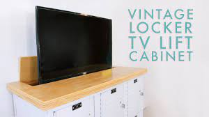 3 simple life hacks / diy tools. Tv Lift Cabinet From Lockers Diy Media Cabinet Modern Builds Youtube