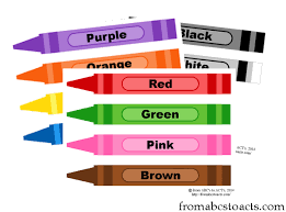 Designed specifically for young children, a great way to introduce basic colours. Printable Crayon Color Flashcards From Abcs To Acts