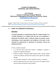 They might be useful in. Pdf A Guide To Research Proposal And Thesis Writing Dr John Karanja And John Karanja Phd Academia Edu