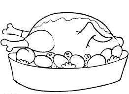 Black And White Cooked Turkey Clipart Cooked Turkey Coloring Pages In 2020 Chicken Coloring Pages Chicken Coloring Food Coloring Pages