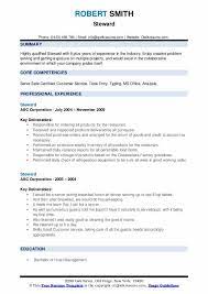 As the name suggests, the food and beverage department in a hotel is focused on providing guests with food and drinks during the course of their. Steward Resume Samples Qwikresume