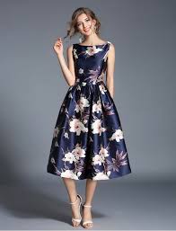 1950s Vintage Style Simply Irresistible Floral Print Midi Dress Bodycon Dress With Sleeves Flare Dress Casual Silk Dresses