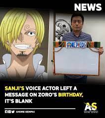 Anime Senpai News Sanji S Voice Actor Hiroaki Hirata فیس بوک