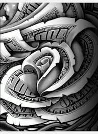 Explore cool financial flowers found in these top 81 best money rose tattoo designs. Black And Grey 3d Money Rose Tattoo Design