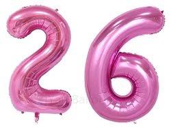 26 rainbow slice birthday cake helium foil balloons #35254p. Deals On Ziyan 40inch Pink Number 26 Balloon Party Festival Decorations Birthday Anniversary Jumbo Foil Helium Balloons Party Supplies Use Them As Props For Photos Compare Prices Shop Online Pricecheck