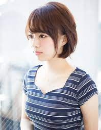 トップふんわりひし形耳かけすっきりボブ yk 158 ヘアカタログ 髪型 ヘアスタイル afloat アフロート 表参道 銀座 名古屋の美容室 美容院 アジア人 ショートヘア ショートのヘアスタイル 女性のヘアスタイル