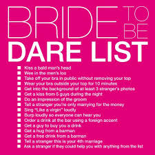 Hen Party Dare List Bachelorette Party Bachlorette Party Hen Party