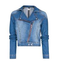 Denim Biker Jacket Mango 79 99 Medium Wash Moto Downtown Chic Asymmetric Zip Front New Meaning To A Denim Jacke Denim Biker Jacket Jackets Denim Wear
