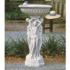 Stone Bird Baths For Sale Near Me Column Of The Maenads Birdbath Bird Bath Concrete Bird Bath Stone Bird Baths