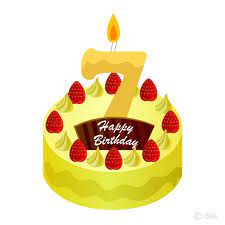 It can probably write the entire alphabet; 7 Years Old Candle Birthday Cake Clipart Free Png Image Illustoon