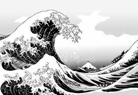 Black And White Japanese Art Wallpaper Paintings Waves Boats Grayscale Vehicles The Great Wave Off Kanagawa Katsushika Hokusai Thirtysix V Japanese Wave Painting Wave Art Japanese Woodblock Printing