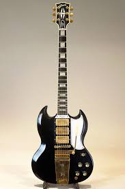 It remains in production today in many variations of the initial design. Gibson Custom Shop Sg Custom Reissue 3 Pickups W Maestro Vos Ebony 2016 Ebay Gibson Guitars Epiphone Guitars Gibson Custom Shop