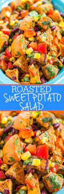 Roasted Sweet Potato Salad Recipe Averie Cooks Recipe Salad With Sweet Potato Recipes Roasted Sweet Potatoes