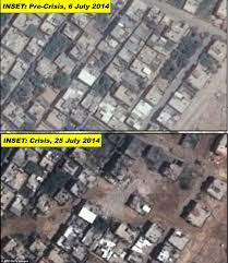 It was not clear if the blast was caused by an israeli airstrike or rocket that landed short. Satellite Images Of Gaza Reveal Extent Of Israel S Bombardment Daily Mail Online