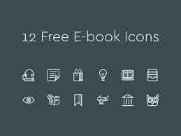 E Book Icon Set Book Icons Icon Set Light Icon