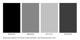 Black And White Pie Chart Color Scheme Black Schemecolor Com
