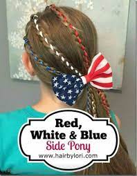 Red White And Blue Hairstyle Hair Styles Pagent Hair Curly Hair Styles Naturally