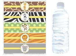 Safari Water Bottle Labels Instant Download Safari Baby Shower Jun Trendy Baby Shower Ideas Jungle Baby Shower Decorations Safari Baby Shower Decorations