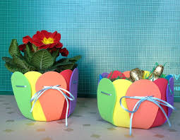 Weiteres 1 Blumen Korbchen Deko Osternest Moosgummi Ein Designerstuck Von Blumen Basteln Basteln Fruhling Ostern Blumen Basteln Mit Kindern