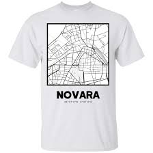 Amazon Com Novara City Map Ultra Cotton T Shirt Clothing