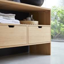 Waschbeckenschrank holz massiv / waschtisch waschbeckenschrank bad 165cm unterschrank massiv holz eiche badmobel in 2020 waschtisch dekoration wohnung waschbeckenschrank. Waschbecken Unterschrank Aus Eiche 110 Cm Badezimmermobel Tikamoon