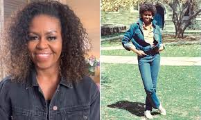 Michelle Obama Shares Rare Denim On Denim Throwback Photo From Her Princeton Days Daily Mail Online