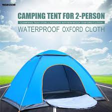 Sgodde Outdoor Portable Waterproof Hiking Camping Tent Anti Uv 2 Person Ultralight Folding Tent Pop Up Automatic Open Sun Tent Tent Camping Pop Up Camping Tent