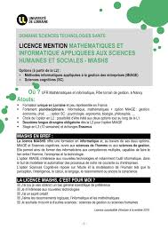 Bon j ai postulé pr m2 en france via campus france maroc je suis une jeune diplômé de 2015 et j ai mis que j suis en activité encours mais il ont me. Atouts Licence Mention Mathematiques Et Informatique
