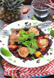 Salt and pepper the scallops. Low Fodmap Seared Scallops W Tropical Coconut Ginger Rice