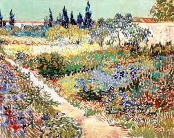 Van Gogh Bluhender Garten Mit Pfad Arles Kunstdruck Leinwandbild Glasbild Vincent Van Gogh Van Gogh Kunstdruck